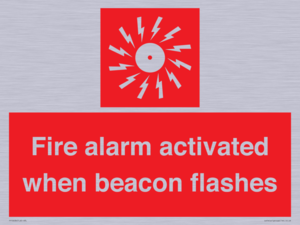 Fire alarm activated when beacon flashes